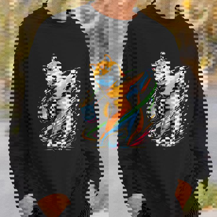 面白いtシャツ 柴犬 ゴルフ イヌ わんこ メンズ 犬好き グッズ かわいい おもしろ 面白い 服 ネタ スウェットシャツ 彼への贈り物