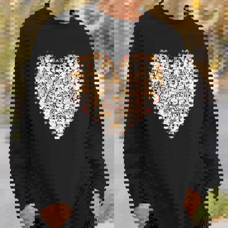 面白いtシャツ 柴犬 ハート イヌ わんこ メンズ 犬好き グッズ かわいい おもしろ 面白い 服 ネタ スウェットシャツ 彼への贈り物