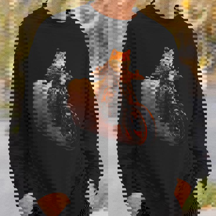 面白いtシャツ 柴犬 バイク イヌ わんこ メンズ 犬好き グッズ かわいい おもしろ 面白い 服 ネタ スウェットシャツ 彼への贈り物