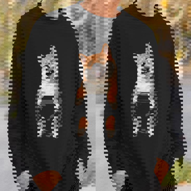 面白いtシャツ 柴犬 ポケット イヌ わんこ メンズ 犬好き グッズ かわいい おもしろ 面白い 服 ネタ スウェットシャツ 彼への贈り物