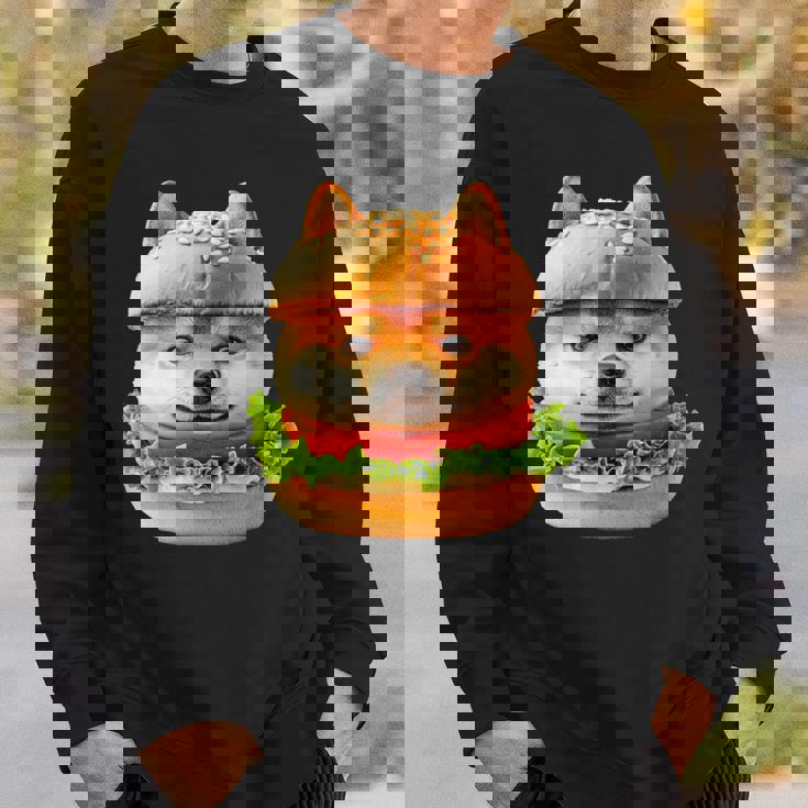 面白いtシャツ 柴犬 犬 イヌ ハンバーガー メンズ 犬好き グッズ かわいい おもしろ 面白い 服 ネタ スウェットシャツ 彼への贈り物