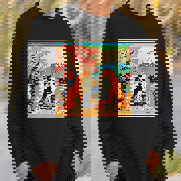 面白いtシャツ 柴犬 酒イヌ わんこ メンズ 犬好き グッズ かわいい おもしろ 面白い 服 ネタ 浮世絵 スウェットシャツ 彼への贈り物