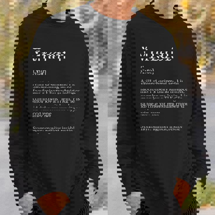 メンズ 面白いvincentの名前の意味 -Incent パーソナライズされた名前 スウェットシャツ 彼への贈り物