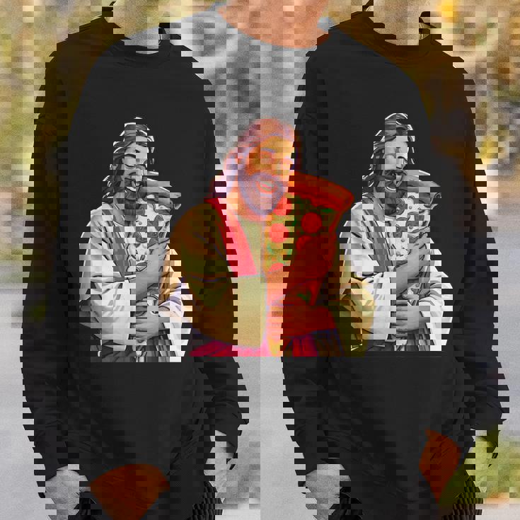 面白いイエスピザ愛好家クリスチャンユーモアtシャツ ピザジョーク スウェットシャツ 彼への贈り物