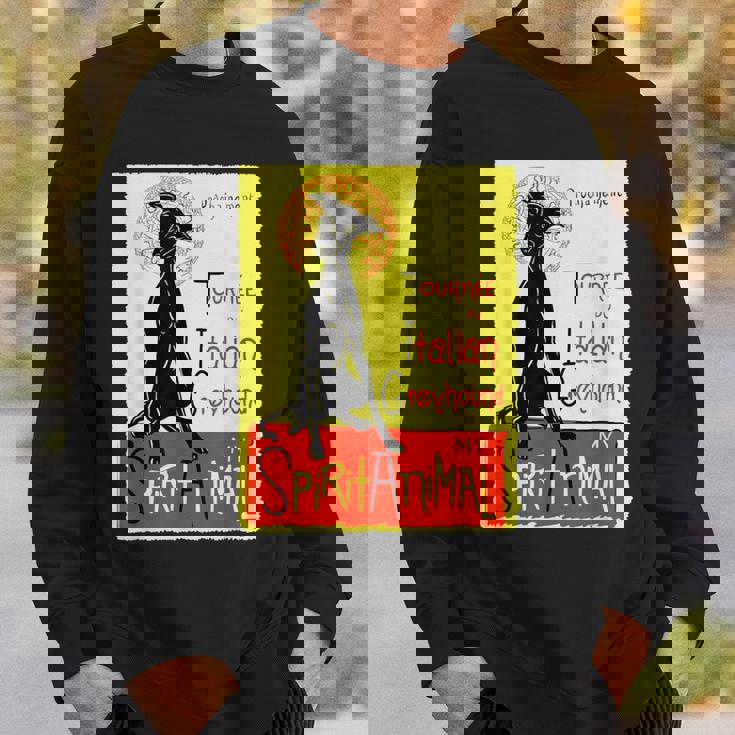 面白いイタリアングレイハウンド ドッグアート イタリアングレイハウンド ギフト スウェットシャツ 彼への贈り物