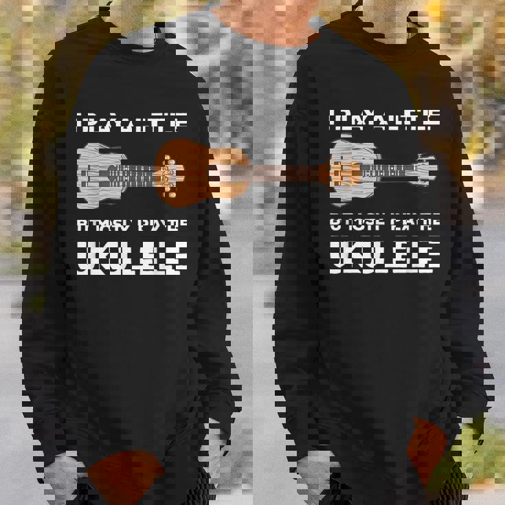 面白いウクレレ服ギターワードプレイ スウェットシャツ 彼への贈り物