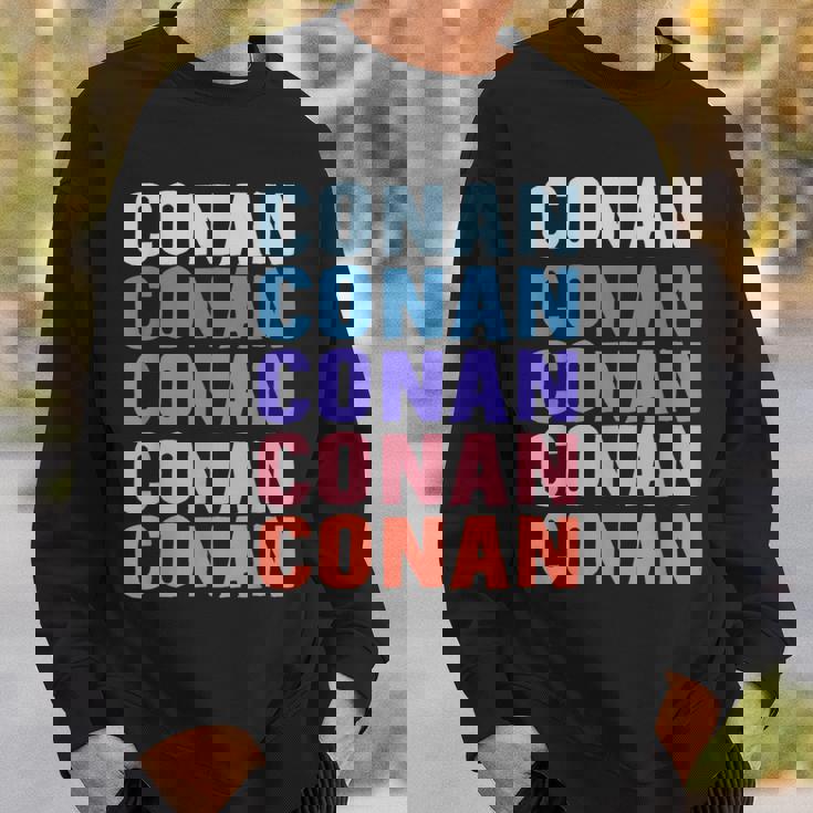 面白いギフト名 コナン 名入れ名 スウェットシャツ 彼への贈り物