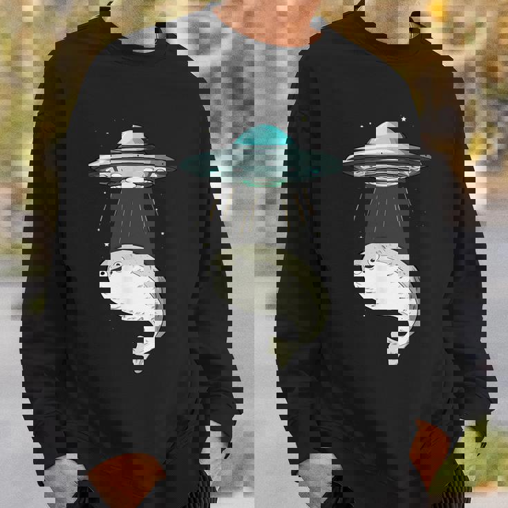 面白いサカバンバスピス フィッシュミーム Ufo アブダクション スウェットシャツ 彼への贈り物