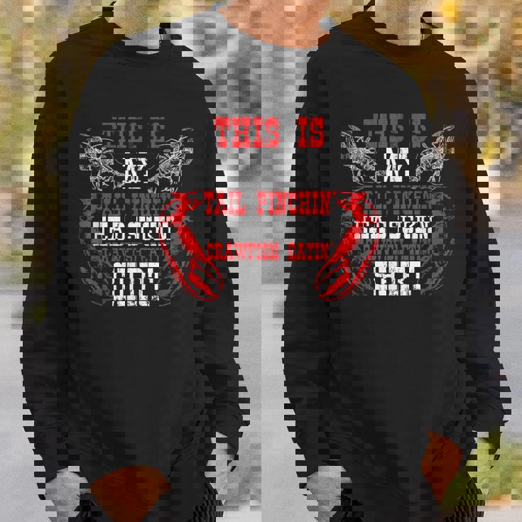 面白いザリガニの恋人シーフードザリガニを食べる スウェットシャツ 彼への贈り物