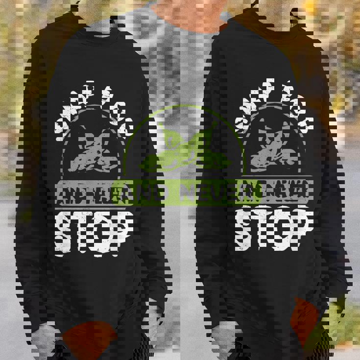 面白いスナップポップと決して止まらない日本料理 枝豆好き。 スウェットシャツ 彼への贈り物