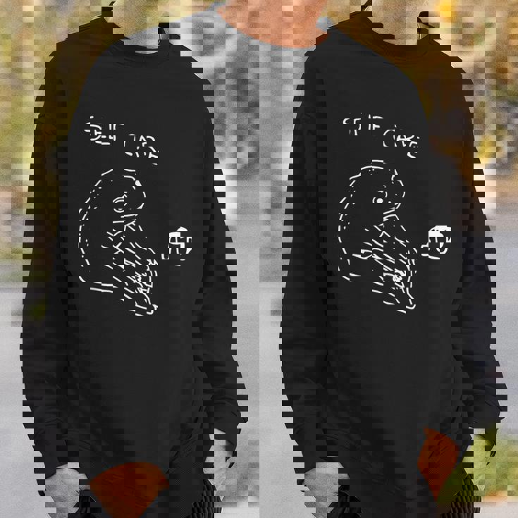 面白いセルフケア カエル お茶を飲む ヨガ ポジティブ カエル 恋人 スウェットシャツ 彼への贈り物