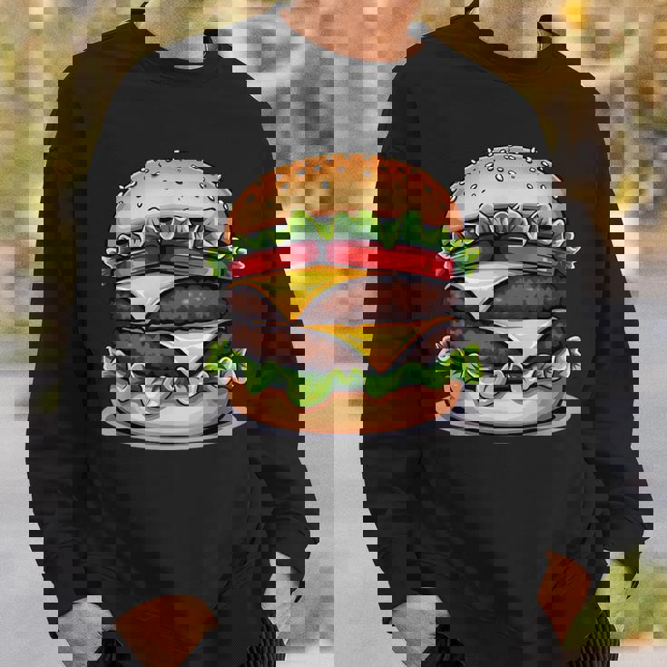 面白いチーズバーガーハンバーガーデザイン キッズ 男女兼用 スウェットシャツ 彼への贈り物