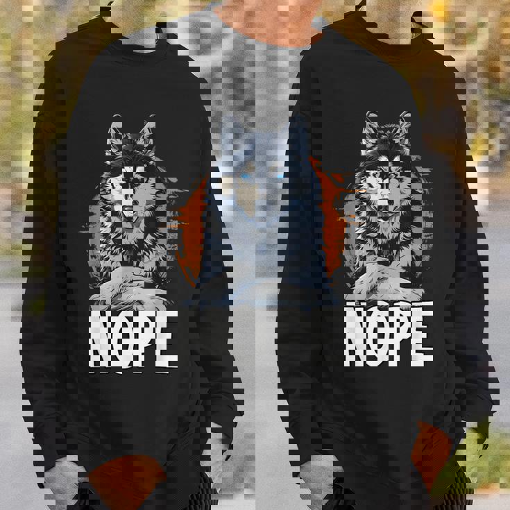 面白いハスキー T、犬の飼い主のための面白い犬の散歩服 スウェットシャツ 彼への贈り物