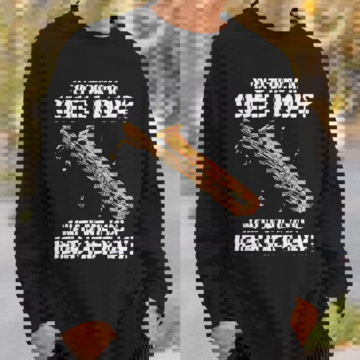 面白いバリトンサックスのデザイン私はサックスを持っています スウェットシャツ 彼への贈り物