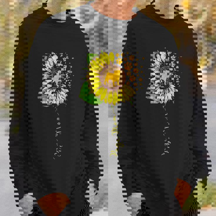 面白いパグママ ひまわり 母の日 パグ 犬好き スウェットシャツ 彼への贈り物