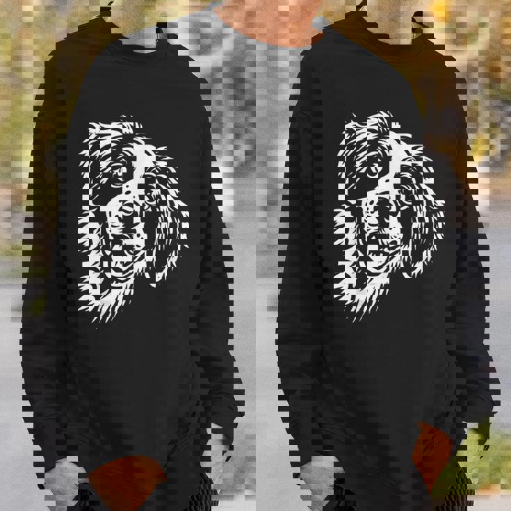 面白いブリタニー スパニエル犬のぞくグラフィック デザイン スウェットシャツ 彼への贈り物