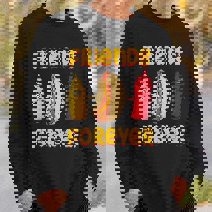 面白いホットドッグソーセージ ケチャップ&マスタード I ホットドッグ スウェットシャツ 彼への贈り物