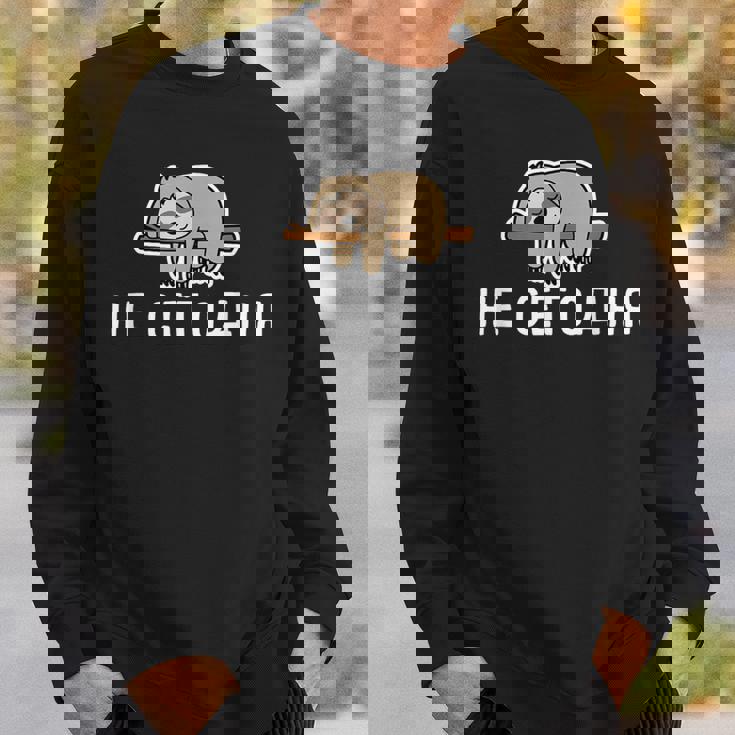 面白いロシア語 Not Today ロシア語の言葉 スウェットシャツ 彼への贈り物