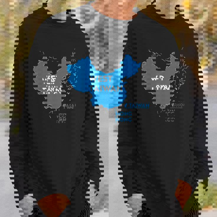 面白い中国地図西台湾 スウェットシャツ 彼への贈り物