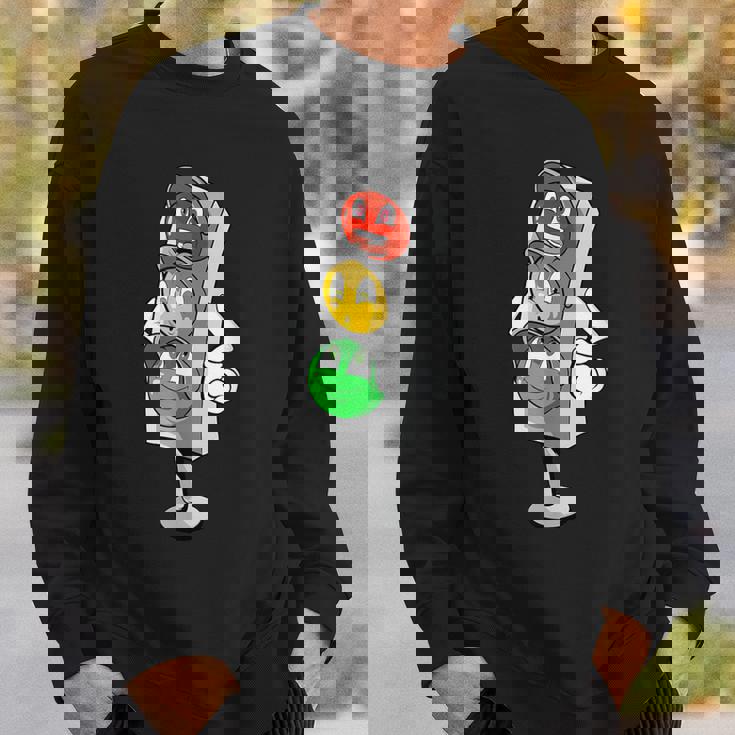 面白い信号機 コミック 漫画の信号機 スウェットシャツ 彼への贈り物