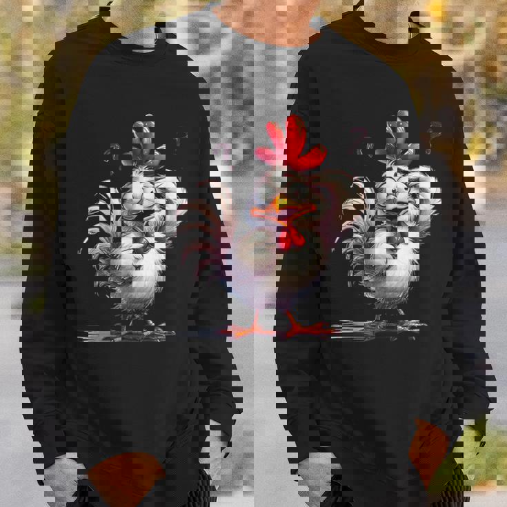 面白い動物、友人や家族のための素晴らしいチキン スウェットシャツ 彼への贈り物