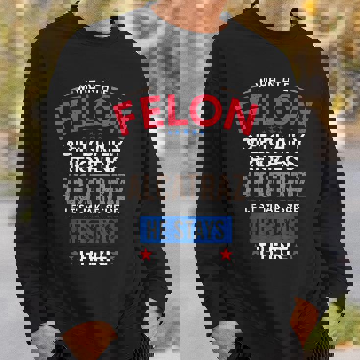 面白い反トランプ・フェロン・アルカトラズ スウェットシャツ 彼への贈り物