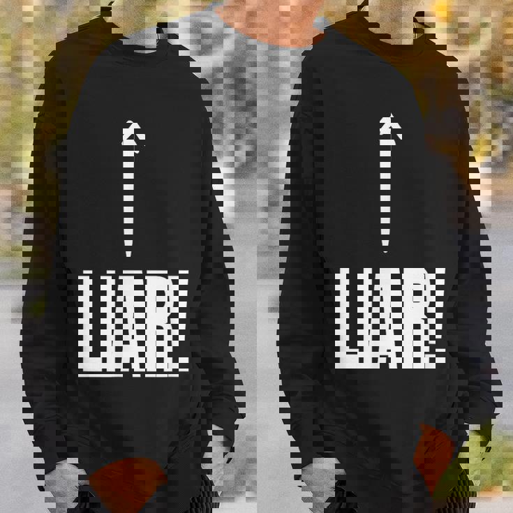 面白い嘘つき嘘つき嘘つき嘘つき詐欺師 スウェットシャツ 彼への贈り物