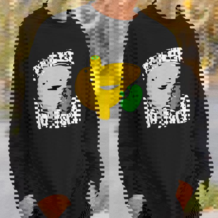 面白い臓器ボディパーツ肝臓の恋人ない戦闘機 スウェットシャツ 彼への贈り物