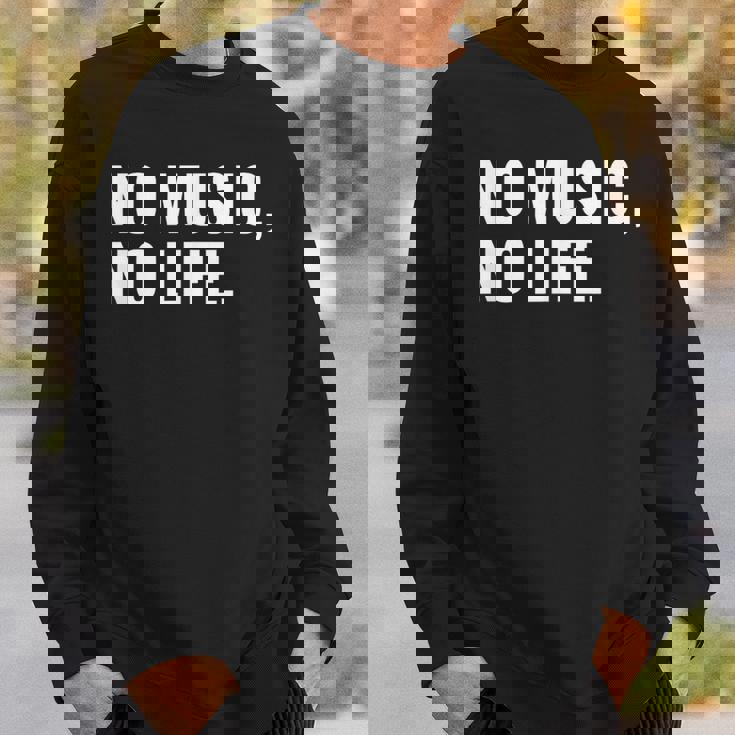 音楽家や音楽愛好家へのno Music No Life ギフト スウェットシャツ 彼への贈り物