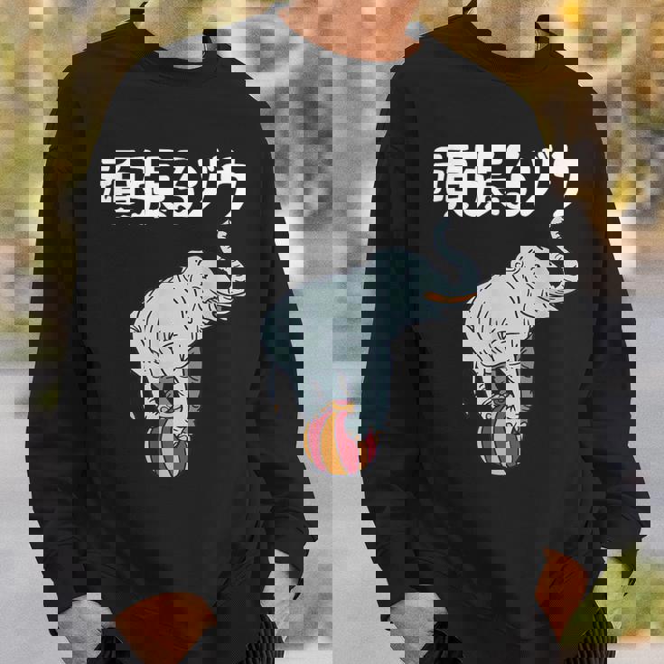 頑張るゾウ がんばるぞう ダジャレ ゾウ 動物好き ジョーク 高校受験 大学受験 試験 合格 かわいい おやじギャグ スウェットシャツ 彼への贈り物