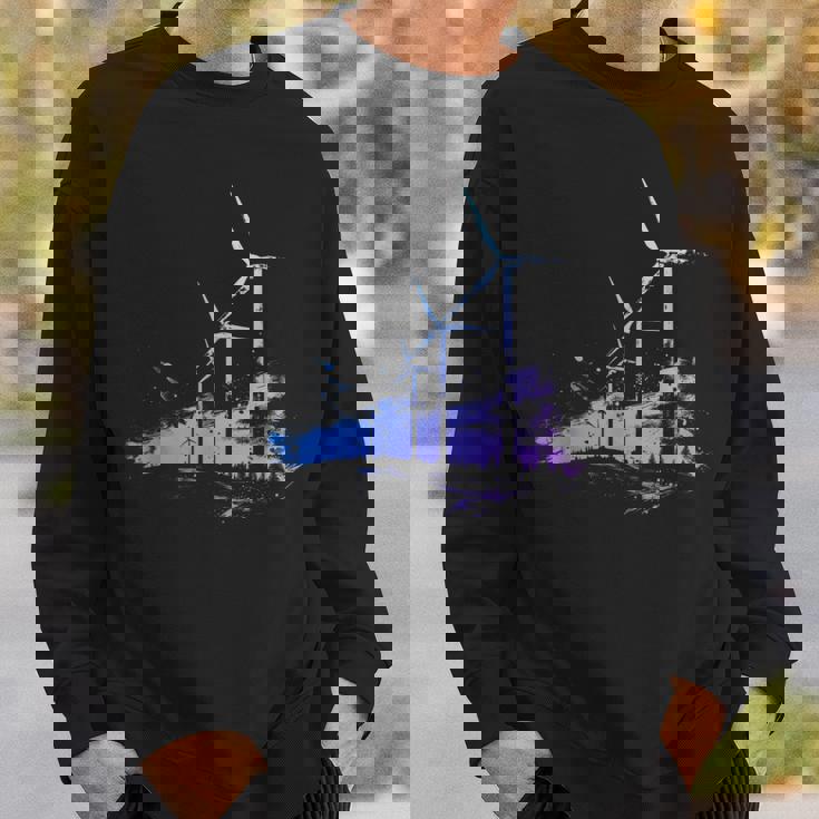 風力発電所 風車 タービン 再生可能エネルギー スウェットシャツ 彼への贈り物