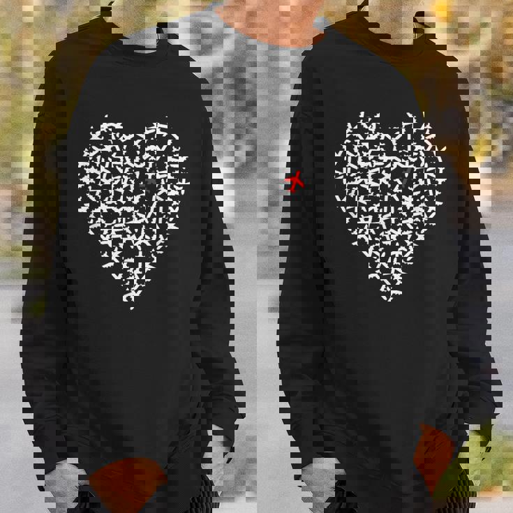 飛行機のクルーのためのaeroplane Love Heart スウェットシャツ 彼への贈り物