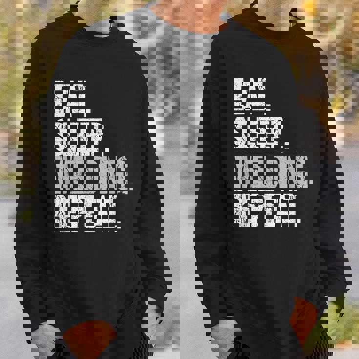 食べる睡眠溶接リピート溶接機 スウェットシャツ 彼への贈り物