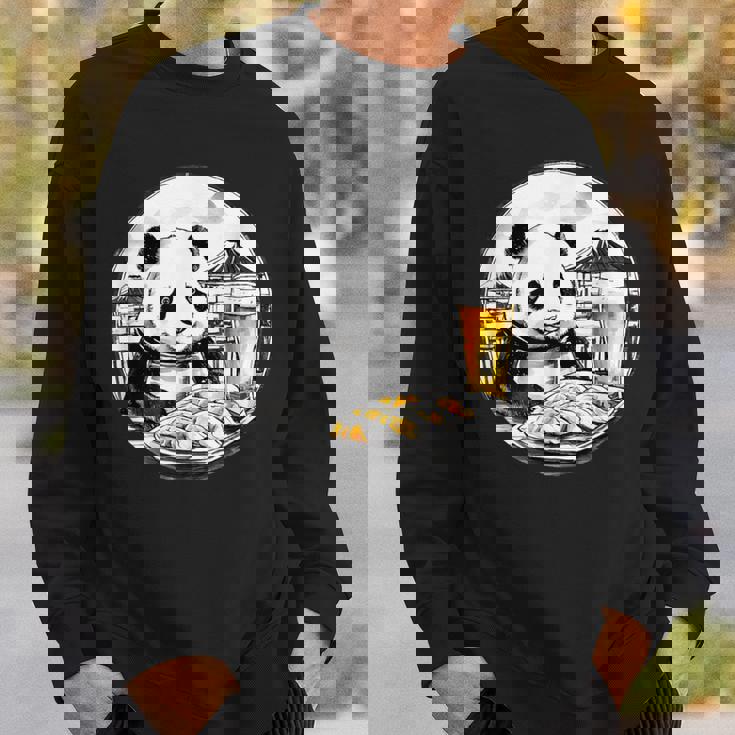 餃子 パンダ おもしろ 面白い ギョーザ ビール 和風 スウェットシャツ 彼への贈り物