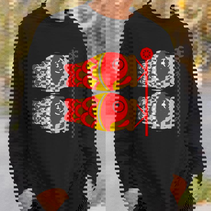 鯉 鯉 漢字 鯉のぼり 旗 スウェットシャツ 彼への贈り物