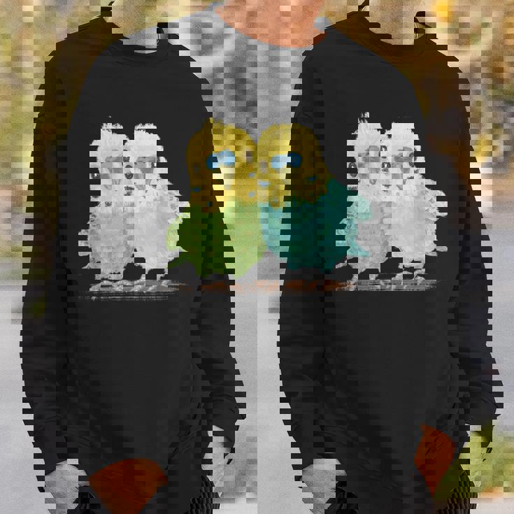 鳥 インコ かわいい ペット おもしろ 動物 イラスト スウェットシャツ 彼への贈り物