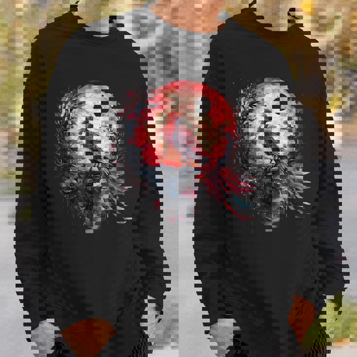 鳳凰 月 火 鳳凰 鳥 桜 木 神話 鳥 スウェットシャツ 彼への贈り物