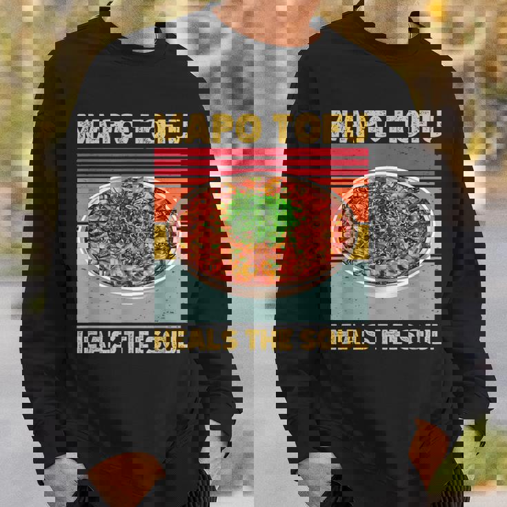 麻婆豆腐 魂を癒す 中華料理 ファン 面白い レトロ スウェットシャツ 彼への贈り物