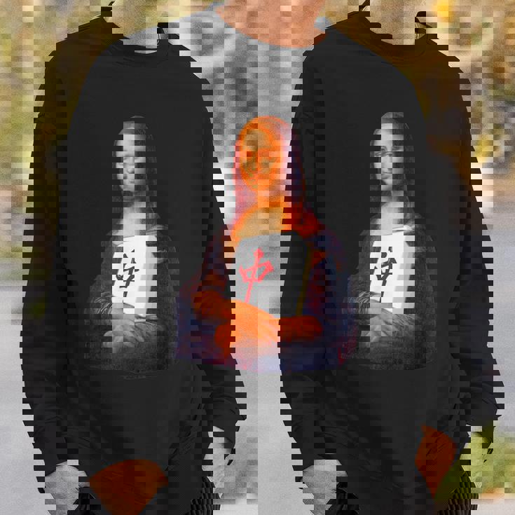 麻雀 牌 面白いtシャツ おもしろ モナリザ グッズ 服 面白い ネタ メンズ 中 スウェットシャツ 彼への贈り物