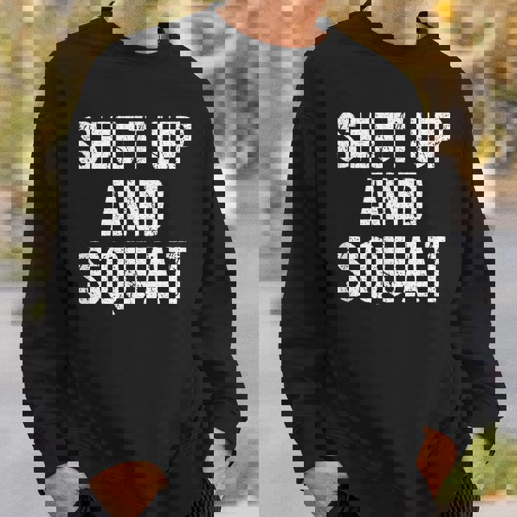 黙ってスクワット スウェットシャツ 彼への贈り物