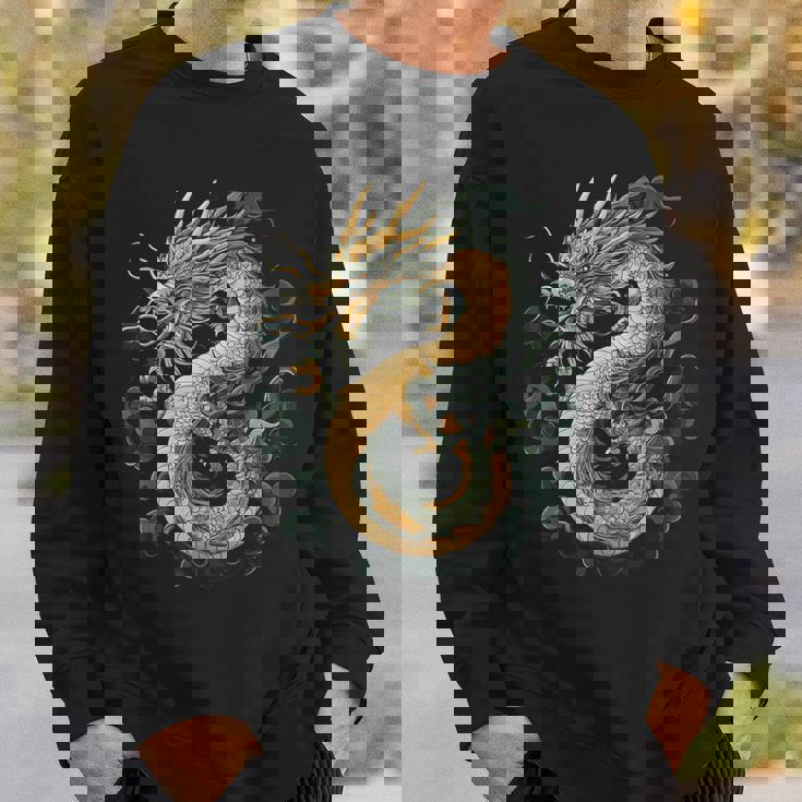 龍人 龍神 ドラゴン グラフィック 神話ドラゴン 龍神竜 スウェットシャツ 彼への贈り物