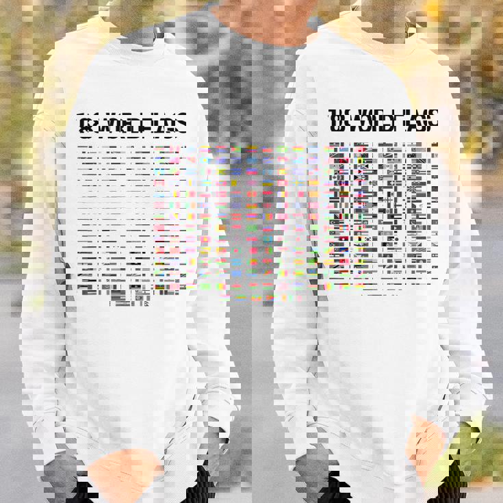 188 世界の国旗 世界の国旗 世界地図 スウェットシャツ 彼への贈り物