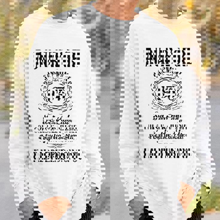 Im 1月ガール 1975年 1月生まれ 1975年 1月少女 スウェットシャツ 彼への贈り物