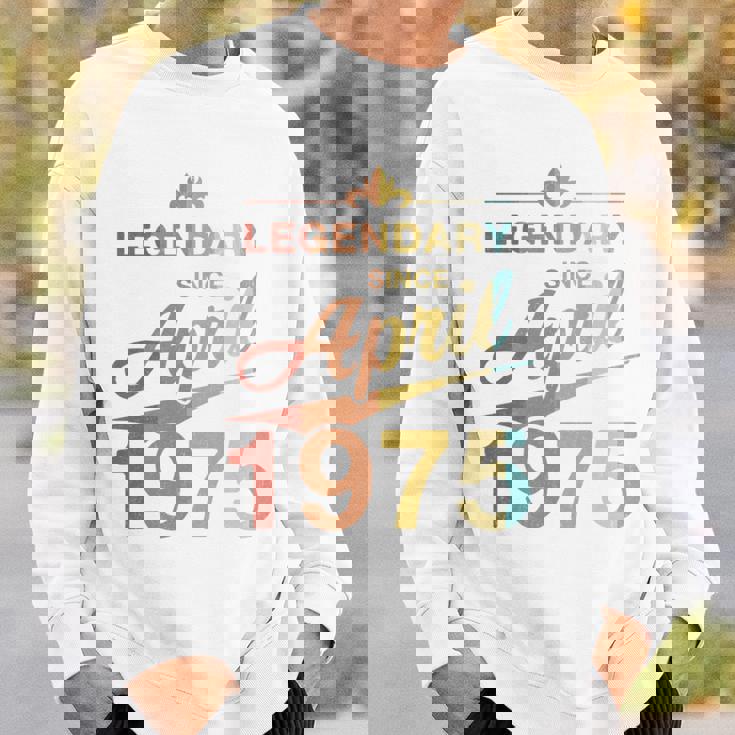 50Th Birthday 1975年4月生まれ 50歳 ヴィンテージ 長袖tシャツ スウェットシャツ 彼への贈り物