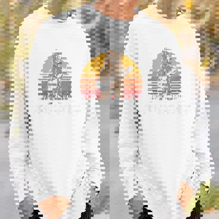 Appalachia Bluegrass Banjo Bear Retro スウェットシャツ 彼への贈り物