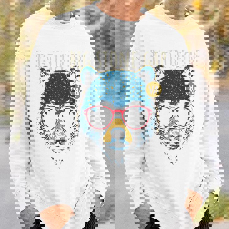 Bigtone Gapirginia Cool Bear サングラスデザイン 長袖tシャツ スウェットシャツ 彼への贈り物