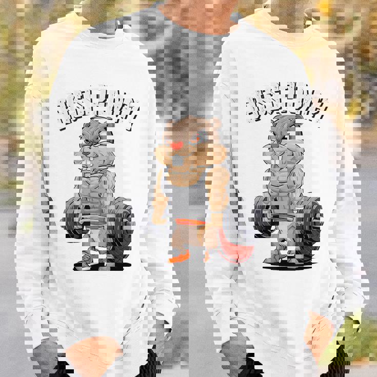 Bissi Pumpi Gym Fitness Meme Bobr Bissi Pumpi Bober スウェットシャツ 彼への贈り物