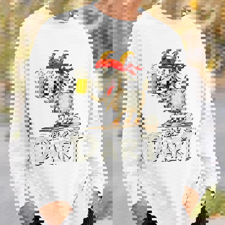 Bock Auf Dart ヤギとビールジョッキ 面白いダーツプレーヤー スウェットシャツ 彼への贈り物