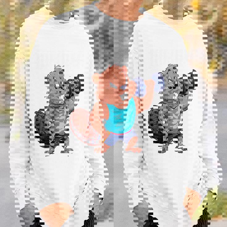 Bóbr Kurwa Gym Fitness Meme ボディービルダー&パンパー 長袖tシャツ スウェットシャツ 彼への贈り物