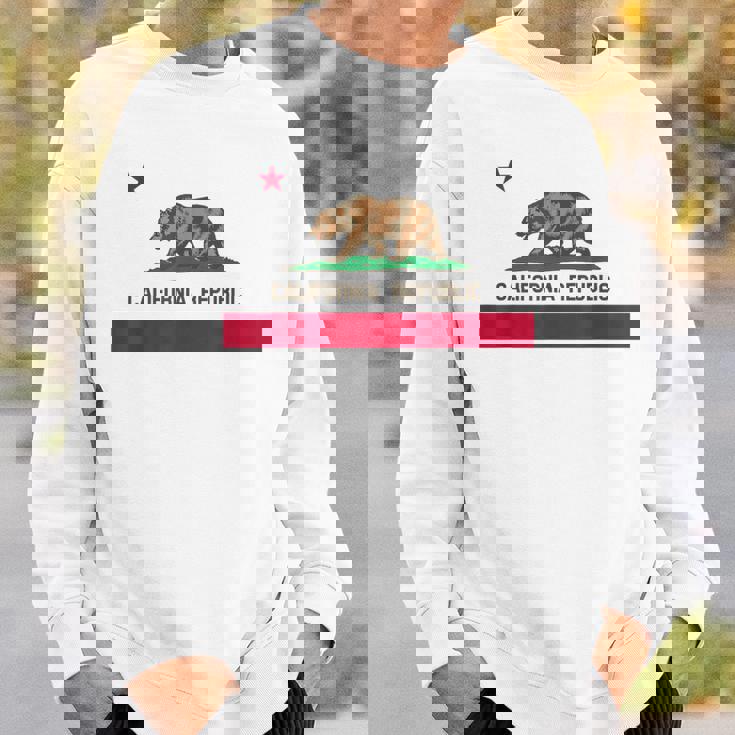 California Republic ノベルティ カリフォルニアベア カリフォルニアフラッグ スウェットシャツ 彼への贈り物